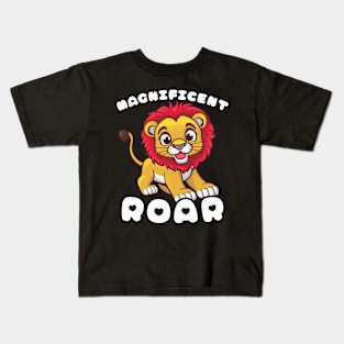 Cute Lion Magnificiet Roar Kids T-Shirt